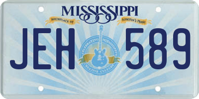 MS license plate JEH589