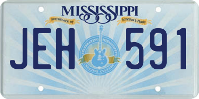 MS license plate JEH591