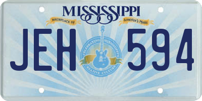 MS license plate JEH594