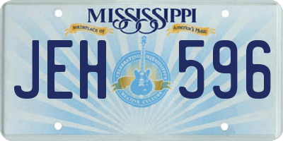 MS license plate JEH596