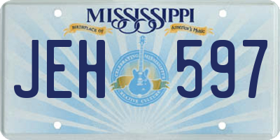 MS license plate JEH597