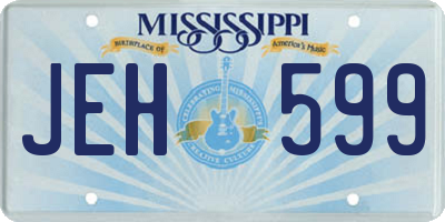 MS license plate JEH599