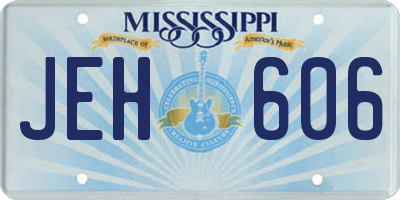 MS license plate JEH606