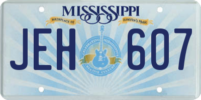 MS license plate JEH607