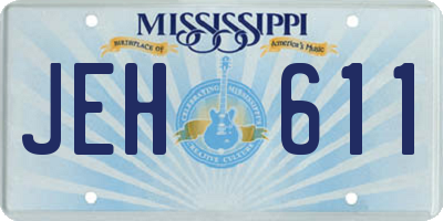 MS license plate JEH611