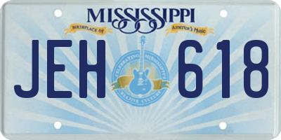 MS license plate JEH618