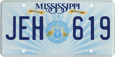 MS license plate JEH619