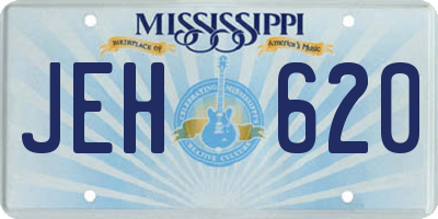 MS license plate JEH620