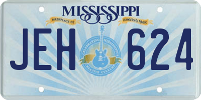 MS license plate JEH624