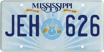 MS license plate JEH626