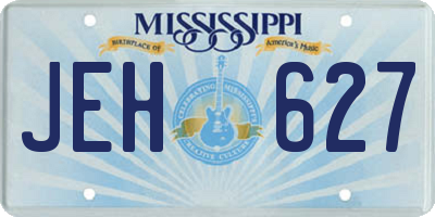 MS license plate JEH627