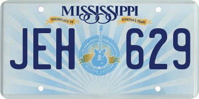 MS license plate JEH629