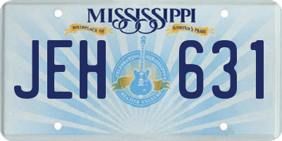 MS license plate JEH631