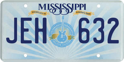 MS license plate JEH632
