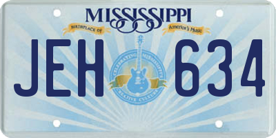 MS license plate JEH634