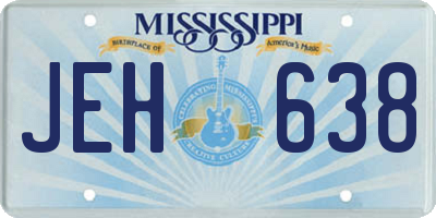MS license plate JEH638