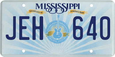 MS license plate JEH640