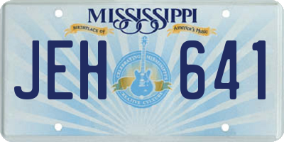 MS license plate JEH641