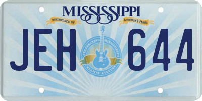 MS license plate JEH644