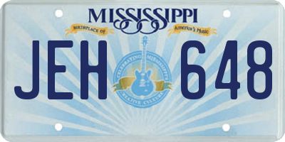 MS license plate JEH648