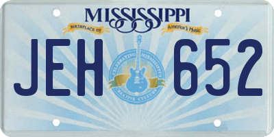 MS license plate JEH652