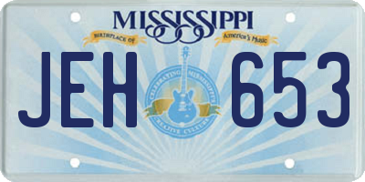 MS license plate JEH653