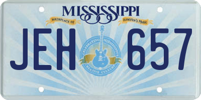MS license plate JEH657