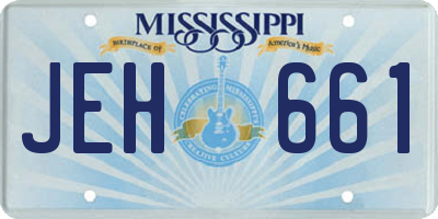 MS license plate JEH661
