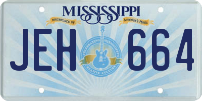 MS license plate JEH664
