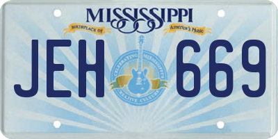 MS license plate JEH669