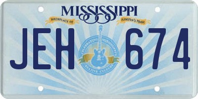 MS license plate JEH674