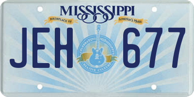 MS license plate JEH677