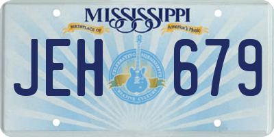 MS license plate JEH679