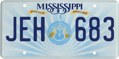 MS license plate JEH683