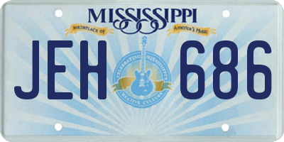 MS license plate JEH686