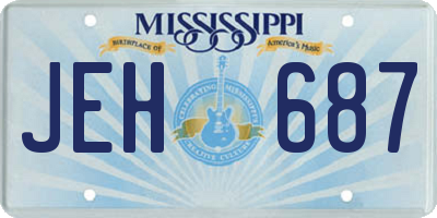 MS license plate JEH687