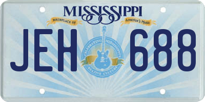 MS license plate JEH688