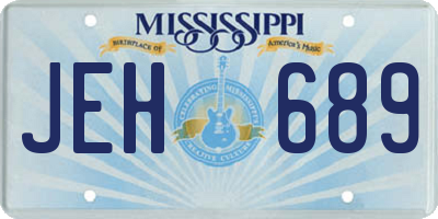 MS license plate JEH689