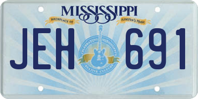 MS license plate JEH691