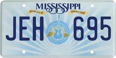 MS license plate JEH695