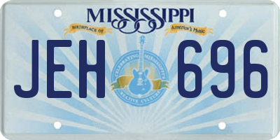 MS license plate JEH696