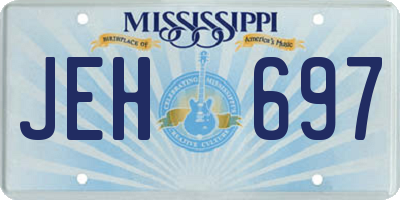 MS license plate JEH697