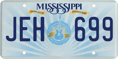 MS license plate JEH699