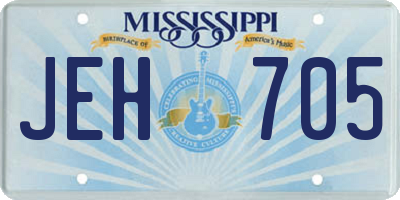 MS license plate JEH705