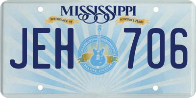 MS license plate JEH706