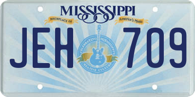 MS license plate JEH709