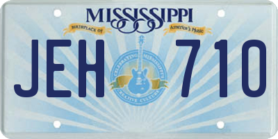 MS license plate JEH710