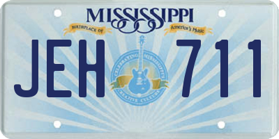 MS license plate JEH711