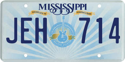 MS license plate JEH714