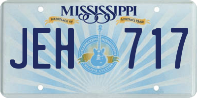 MS license plate JEH717